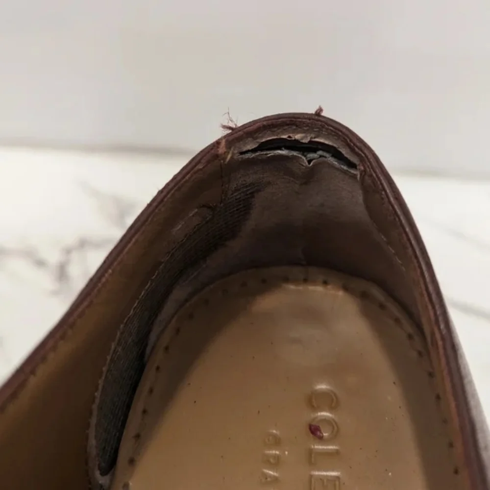 Cole Haan Men's Grand OS Brown Plain Toe Lace Up Oxford Dress Shoes Size 9.5 M